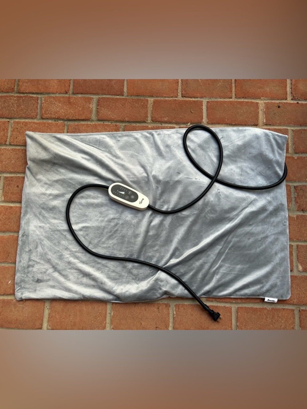 Electric Heating Pad with Controller - Silver Gray for dog bed